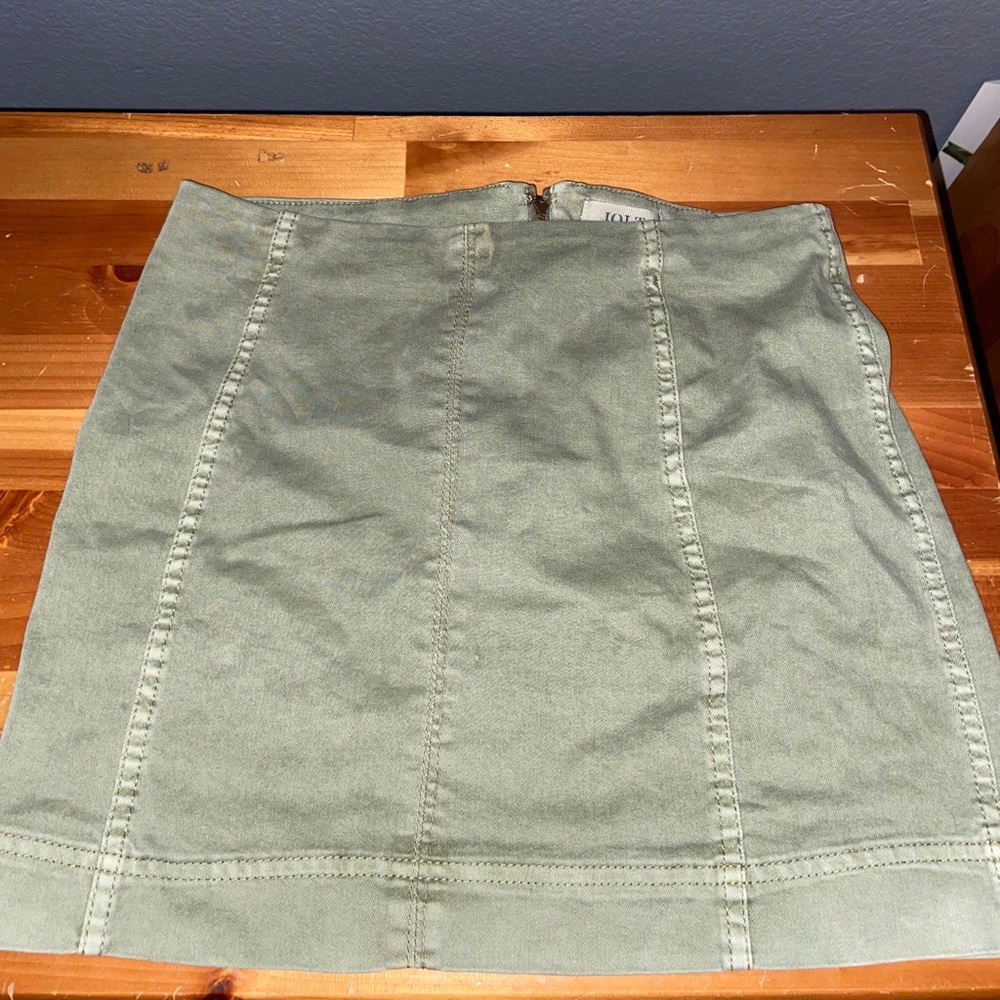 JOLT army green mini skirt